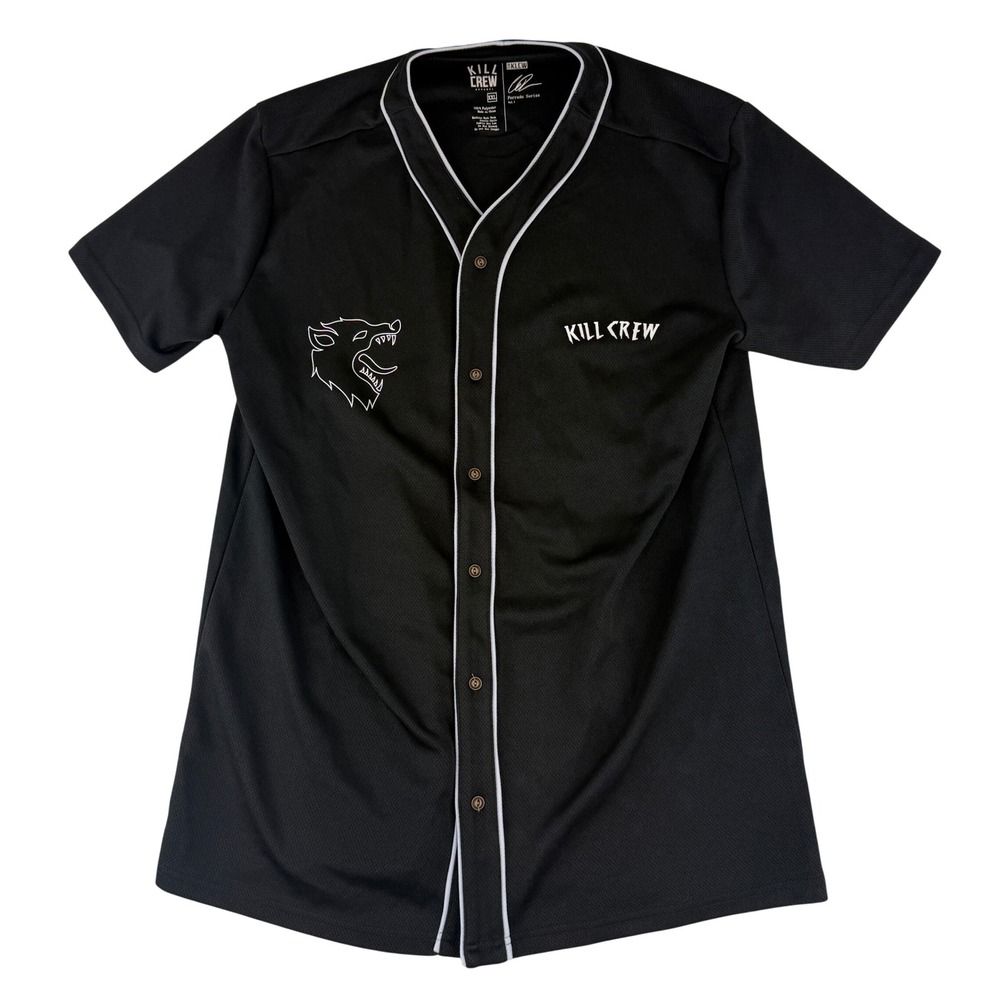 Kill Crew Baseball Jersey Mens XXL Black Porrada Series Vol 1 Wolf Mesh Top